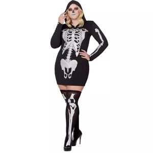 Spirit Black and White Halloween Skeleton Costume